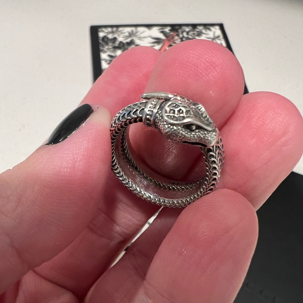 Gucci Silver Snake Ring Size 6 1/2 - Picture 2 of 6